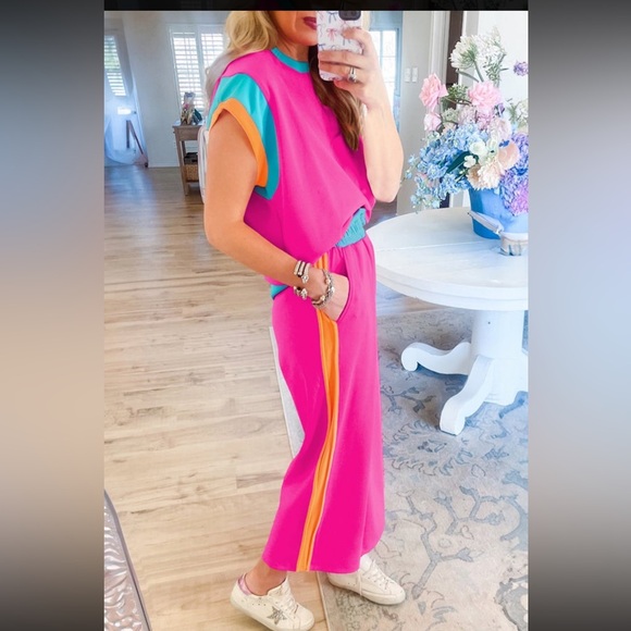 90s Colorblock Matching Set - Picture 2 of 3